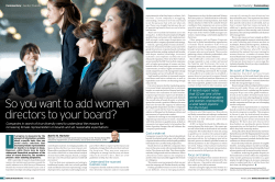 So you want to add women directors to your board?