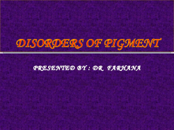 pigment cell lesions