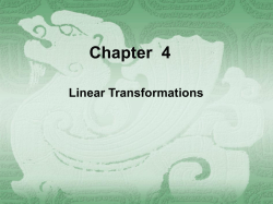 Linear Transformations from V to W