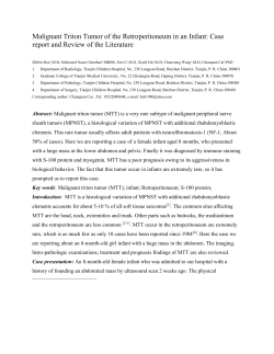 Malignant Triton Tumor of the Retroperitoneum in an Infant: Case