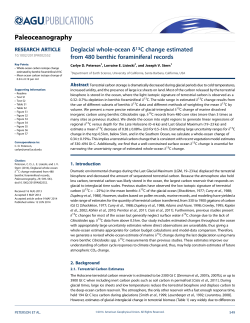 Deglacial wholeocean 13C change estimated