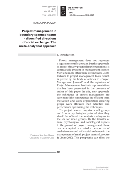 Project management in boundary spanned teams