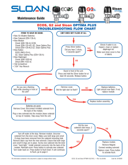 Maintenance Guide: Optima Plus Troubleshoot Chart