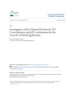Investigation of the Optimal Dissolved CO2 Concentration and pH
