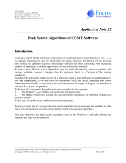 Application Note 22 Peak Search Algorithms of CCMT Software