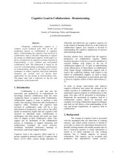 Cognitive Load in Collaboration - Brainstorming