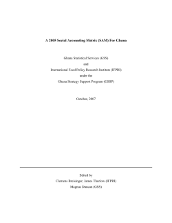 a 2005 social accounting matrix (sam) for ghana
