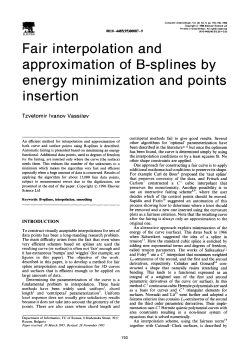Fair interpolation and approximation of B