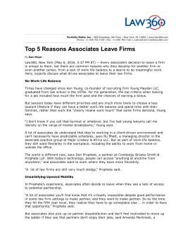 Top 5 Reasons Associates Leave Firms