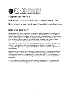 A1108-CFS-SD1 - Food Standards Australia New Zealand