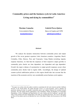 Commodity prices and the business cycle in Latin America: Living