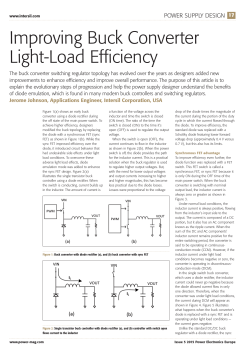 Improving Buck Converter Light-Load Efficiency