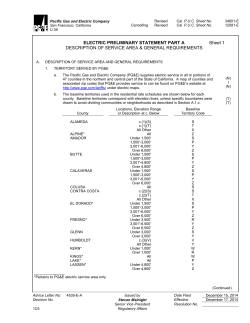 ELECTRIC PRELIMINARY STATEMENT PART A Sheet 1