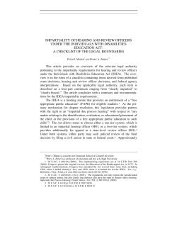 impartiality of hearing and review officers under the individuals with