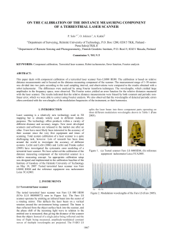 on the calibration of the distance measuring component of the