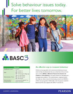 Solve behaviour issues today. For better lives tomorrow.