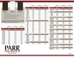 price list - Parr Cabinet Design Center