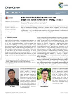 Functionalized carbon nanotubes and graphene