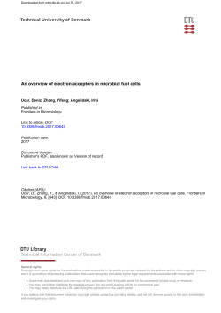 An overview of electron acceptors in microbial fuel cells