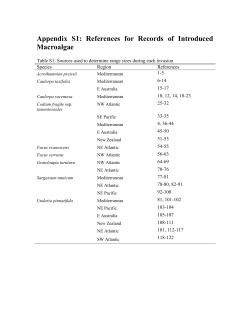 Appendix 1: References for Records of Introduced Macroalgae