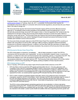 presidential executive order takes aim at clean power plan to