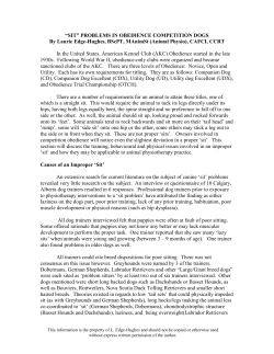 part 2: &ldquo;sit&rdquo; problems in obedience competition dogs