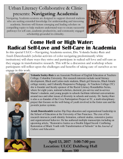 Come Hell or High Water: Radical Self-Love and Self