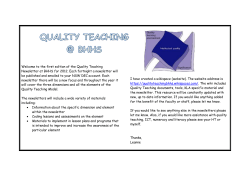 higher order thinking - QualityTeachingBHHS