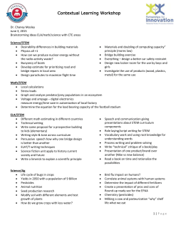 Contextual ELA/Math/Science in CTE Ideas