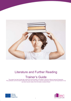 Literature and Further Reading Trainer`s Guide This project has