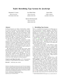 TeJaS: Retrofitting Type Systems for JavaScript