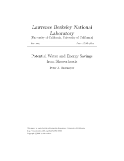 Potential Water and Energy Savings from Showerheads