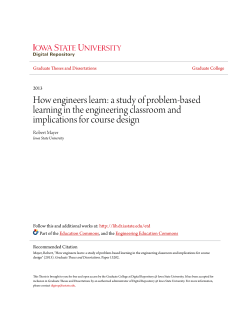 a study of problem-based learning in the engineering classroom and