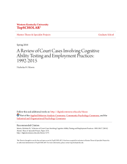 A Review of Court Cases Involving Cognitive Ability