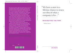 Reinventing the firm