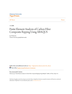Finite Element Analysis of Carbon Fiber Composite