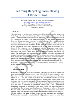 Learning Recycling From Playing A Kinect Game