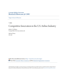 Competitive Innovation in the US Airline Industry