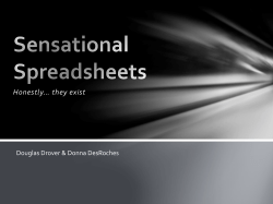 Sensational Spreadsheets
