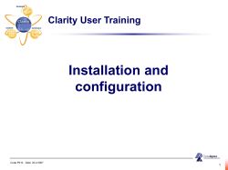 Data Apex Clarity Installation