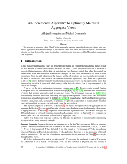 An Incremental Algorithm to Optimally Maintain