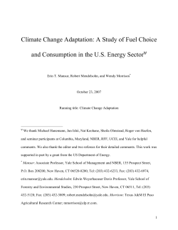 Climate Change Adaptation: A Study of Fuel Choice and