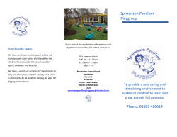 Playgroup brochure - Sprowston Pavillion Playgroup