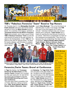Forensics/Swim Teams Growl at Conference TSB`s &ldquo;Fabulous