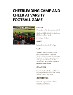 cheerleading camp and cheer at varsity football game