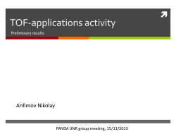 TOF-applications activity