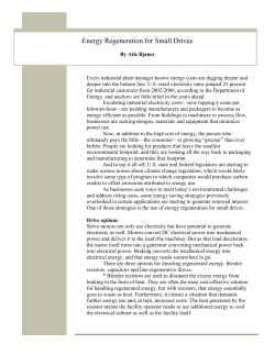 Energy Regeneration for Small Drives