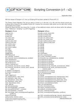 Scripting Conversion (v1 - v2) - Pharos Architectural Controls