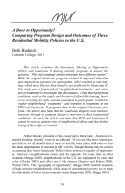 A Door to Opportunity? Comparing Program Design and Outcomes