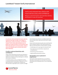 LexisNexis&reg; Instant Verify International